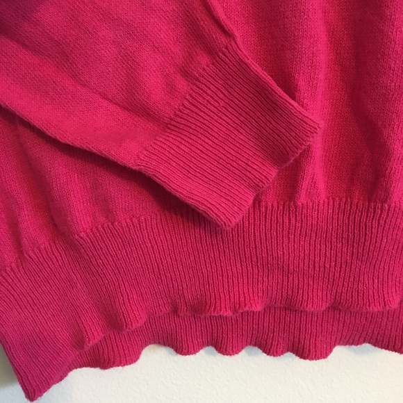 Hot Pink Sweater Juniors Large - Picture 3 of 5
